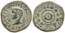 COLONIA ROMULA. Semis. Epoca De Augusto. 27 A.C.-14 D.C. Sevilla. A/ Cabeza De Germánico A Izquierda, Alrededor GERMANIC - Celtic
