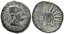 MALACA. As. 200-20 A.C. Málaga. A/ Busto De Vulcano A Derecha Con Birrete Cónico Y Coleta, Detrás Leyenda Y Tenazas. R/  - Keltische Münzen