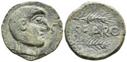 SEARO. As. 120-50 A.C. Utrera (Sevilla). A/ Cabeza Masculina A Derecha, Delante S. R/ Dos Espigas A Derecha, En Medio Le - Keltische Münzen