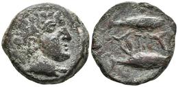 SEXI. As. 200-20 A.C. Almuñecar (Granada). A/ Cabeza Barbada De Melkart A Derecha Detrás Clava. R/ Dos Atunes A Derecha  - Keltische Münzen