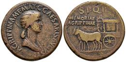 AGRIPPINA (Acuñado Bajo Gaius Caligula). Sestercio. 33 D.C. Roma. A/ Busto Drapeado A Derecha. AGRIPPINA M F MAT C CAESA - Other & Unclassified