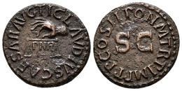 CLAUDIO. Cuadrante. 41-54 A.C. Roma. A/ Mano Con Balanza, En El Interior PNR, Alrededor TI CLAVDIVS CAESAR AVG. R/ SC, A - Sonstige & Ohne Zuordnung