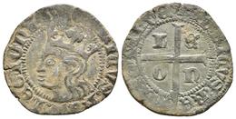ENRIQUE II. Cruzado. (1368-1379). León. AB 470.1. Ve. 2,00g. MBC+. - Other & Unclassified