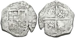 FELIPE II. 4 Reales. 1595. Sevilla B. Cal-403. Ar. 13,51g. MBC. Rara. - Other & Unclassified