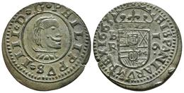 FELIPE IV. 16 Maravedís. 1663. Burgos R. Busto Grande. Cal-1249; J.S. M-4. Ae. 4,64g. EBC. - Sonstige & Ohne Zuordnung