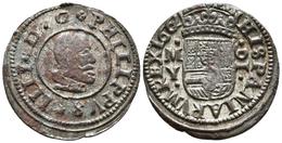 FELIPE IV. 16 Maravedís. 1662. Madrid Y. Cal-No Cita; J.S. M-395. Ae. 4,31g. Conserva Parte Del Plateado Original. MBC+/ - Other & Unclassified