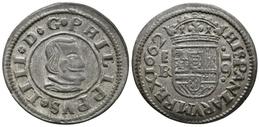 FELIPE IV. 16 Maravedís. 1662. Segovia BR. Cal-1510; J.S. M-519. Ae. 4,54g. Conserva Parte Del Plateado Original. EBC. - Other & Unclassified