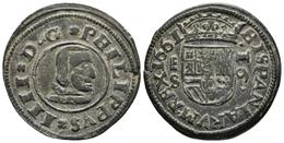 FELIPE IV. 16 Maravedís. 1661. Segovia S. Cal-1507; J.S. M-504. Ae. 4,44g. MBC. - Otros & Sin Clasificación