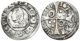 CARLOS II. 1 Croat. 1674. Barcelona. D Invertida. Cru.C.G. 4904e; Cal-658. Ar. 2,51g. Hoja En Reverso. MBC. - Other & Unclassified