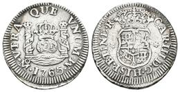 CARLOS III. 1/2 Real. 1765. México M. Tipo Columnario. Cal-1754. Ar. 1,63g. MBC/MBC+. - Other & Unclassified