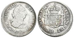 CARLOS III. 1/2 Real. 1788. México FM. Cal-1781. Ar. 1,65g. Rayitas En Reverso. MBC. - Other & Unclassified