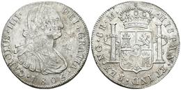 CARLOS IV. 8 Reales. 1805. Guatemala M. Cal-637. Ar. 26,55g. Oxidaciones Marinas. MBC-. Escasa. - Other & Unclassified