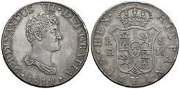 FERNANDO VII. 8 Reales. 1812. Madrid IJ. Primer Año De Busto Desnudo. Cal-496. Ar. 26,84g. Preciosa Pátina, Golpes En El - Otros & Sin Clasificación