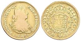 FERNANDO VII. 1 Escudo. 1809. México HJ. Busto Imaginario. Cal-293. Au. 3,32g. MBC-. Escasa. - Other & Unclassified