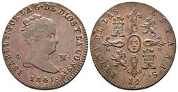 ISABEL II. 4 Maravedís. 1847. Jubia. Cal-517. Ae. 5,43g. Restos Del Brillo Original. EBC. - Other & Unclassified