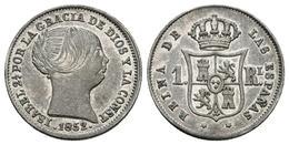 ISABEL II. 1 Real. 1852. Madrid. Cal-418. Ar. 1,31g. Bonita Pátina. MBC-. - Autres & Non Classés