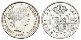 ISABEL II. 1 Real. 1860. Madrid. Cal-424. Ar. 1,29g. Brillo Original. EBC. - Other & Unclassified