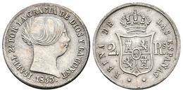 ISABEL II. 2 Reales. 1853. Sevilla. Cal-381. Ar. 2,53g. EBC-. - Other & Unclassified