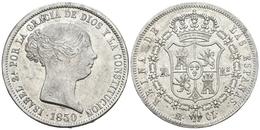 ISABEL II. 20 Reales. 1850. Madrid CL. Cal-170. Ar. 26,09g. Rayitas En Anverso. MBC+. - Other & Unclassified