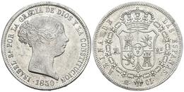 ISABEL II. 20 Reales. 1850. Madrid CL. Cal-170. Ar. 26,09g. Rayitas En Anverso. MBC+. - Autres & Non Classés