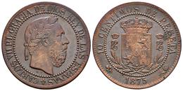 CARLOS VII, Pretendiente. 10 Céntimos. 1875. Oñate. Cal-10. Ae. 9,88g. Precioso Tono Irisado. MBC-. - Andere & Zonder Classificatie