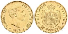 ALFONSO XII. 25 Pesetas. 1878 *18-78. Madrid DEM. Cal-6. Au. 8,06g. MBC+. - Other & Unclassified