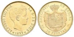 AFONSO XIII. 20 Pesetas. 1899 *18-89. Madrid SMV. Cal-7. Au. 6,46g. MBC+. - Other & Unclassified