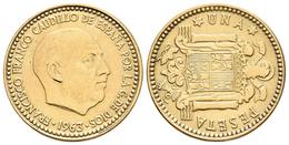 ESTADO ESPAÑOL. 1 Peseta. 1963 *19-63. Reverso Girado 90º. Cal-90. 3,52g. EBC. Rara. - Sonstige & Ohne Zuordnung