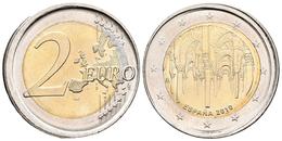 JUAN CARLOS I. 2 Euros. 2010. Mezquita De Córdoba. Acuñación Desplazada, Nucleo Irregular Y Canto Corona Sin Estrías. 8, - Autres & Non Classés