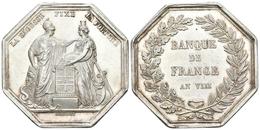 FRANCIA. Napoleón Como Cónsul. Jetón. 1799-1804. Banco De Francia Un VII. Grabador: Dumarest. Bramsen 29; Feuardent 4951 - Otros & Sin Clasificación