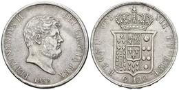 ITALIA. Ferdinando II. 120 Granas. 1852. Nápoles Y Sicilia. Km#370. Ar. 27,48g. MBC+. - Otros & Sin Clasificación