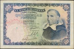 500 Pesetas. 19 De Febrero De 1946. Sin Serie. (Edifil 2017: 452). Raro. MBC. - Other & Unclassified