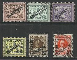 CITTÀ DEL VATICANO VATIKAN VATICAN 1931 SEGNATASSE TAXES TASSE POSTAGE DUE PIO XI SERIE COMPLETA SET USATA USED OBLITERE - Segnatasse