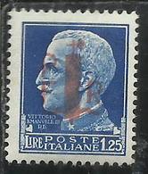 EMISSIONI LOCALI ALESSANDRIA 1944 SOPRASTAMPATO D'ITALIA ITALY OVERPRINTE LIRE 1,25 MLH FIRMATO SIGNED - Ortsausgaben/Autonome A.