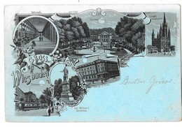 WIESBADEN (Allemagne) Carte Gruss Multivues Circulée 1899 - Wiesbaden