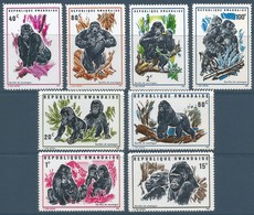1970 Rwanda Wildlife: Gorillas Set (** / MNH / UMM) - Gorilas
