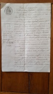 ACTE  DU 01/07/1862 ENTRE MR LECHENET ET MR COTELLE A BEIRE LE CHATEL - Historische Documenten