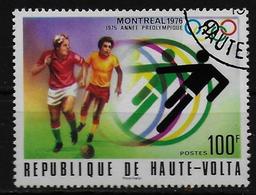 HAUTE VOLTA  PA 379 Oblitere   JO 1976  Football Soccer Fussball - Usati