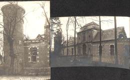 Lot 2 Cartes Photo 1919 - Château De Formanoir (dégats..) - Tournai