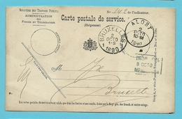 Carte Postale De Service Met Stempel ALOST - Zonder Portkosten