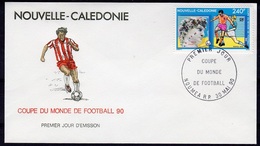 New Caledony 1990, Football World Cup, FDC - Brieven En Documenten