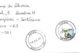 LSJP BRAZIL FRAGMENT COVER SEAL TUTÓIA SP 2011 - Lettres & Documents