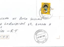 LSJP BRAZIL FRAGMENT COVER SEAL BASILIO JAFET 2015 - Lettres & Documents