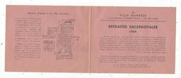 Publicité , VILLA MANRESE , Hauts De Seine , CLAMART , RETRAITES SACERDOTALES ,1949,  4 Pages, 2 Scans - Publicités
