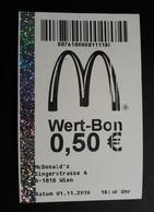 Mc Donalds AUSTRIA Wien Coupon  Wert Bon - Company Logo Napkins