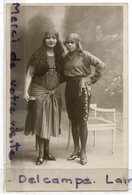 - Carte Photo - 2 Belles Femmes En Costume De Mi Carême, épaisse, 1923, Non écrite, TBE, Scans. - Mode