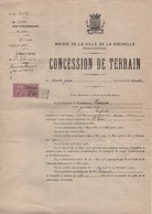 Renouvellement De Concession De Terrain Dans Le Cimetière/Mairie De La Ville De La ROCHELLE/Madame Bossuet/1930   AEC159 - Ohne Zuordnung