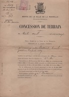 Concession De Terrain  Cimetière Saint Eloi Nouveau /Mairie De La Ville De La ROCHELLE/Monsieur Bossuet/1920   AEC160 - Ohne Zuordnung
