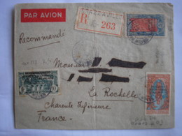 Lettre Recommandée Affranchie à 5F75 De Brazzaville Le 16/5/1938 Pour La Rochelle Le 23/5/38 - Covers & Documents