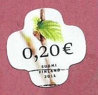 FINLANDIA USATO - 2011 - UNUSUAL STAMP - Alberi - Birch Bud - € 0,20 - Michel FI 2085 - Usati